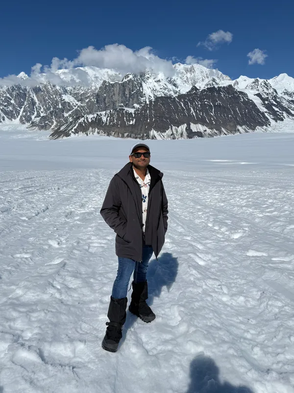 Among the snowy peaks