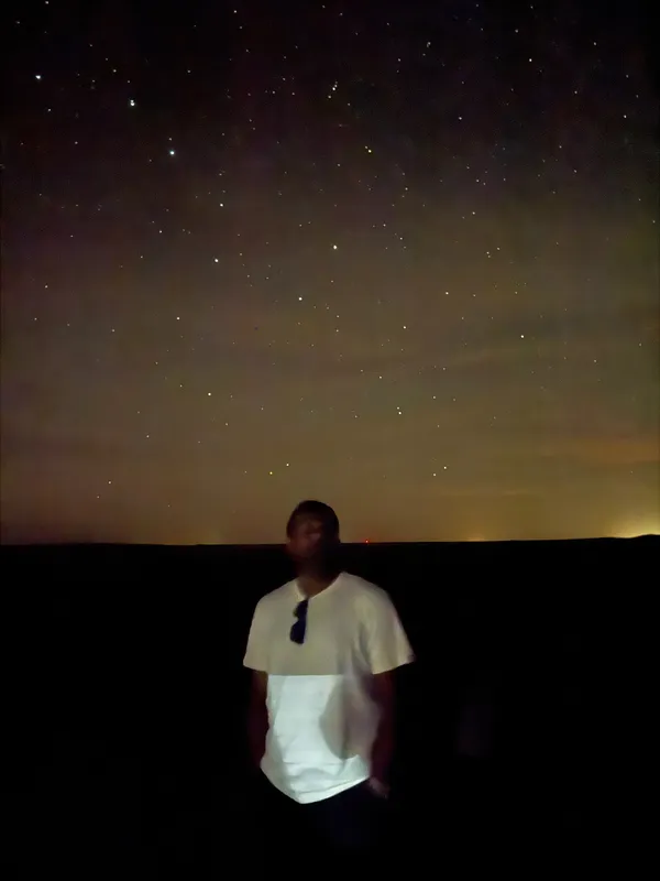 Under the night sky